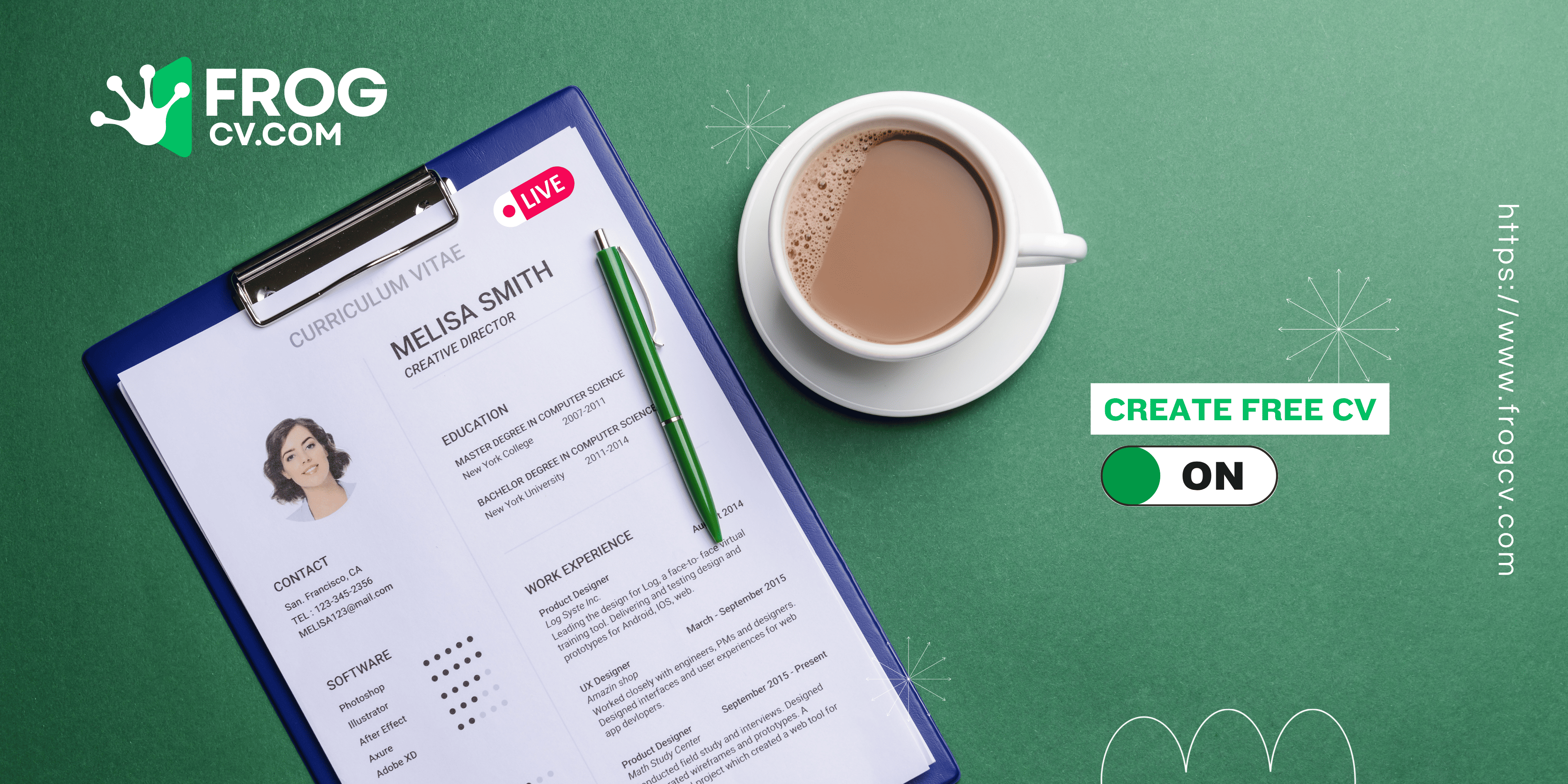Frog CV – Create a Professional CV Online for Free
